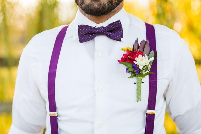 How to Style a Purple Bow Tie?